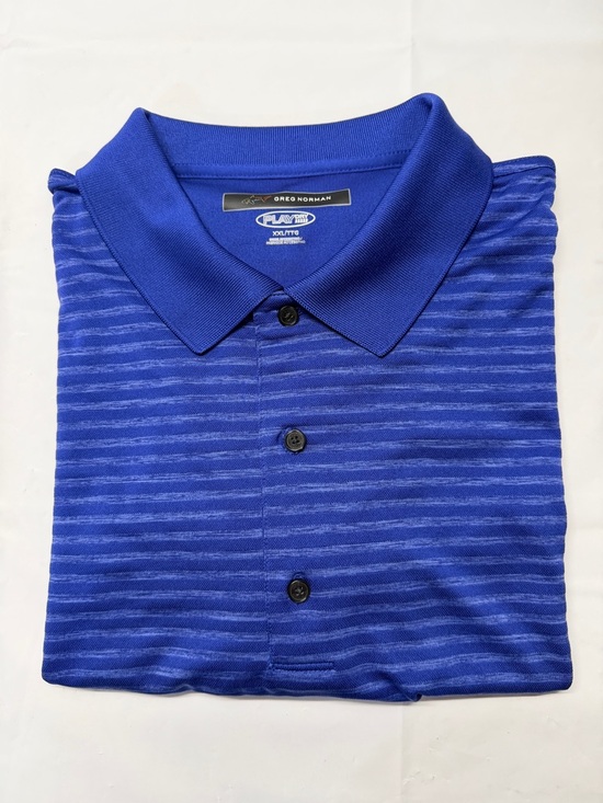 Greg Norman Collection Other - Greg Norman Collection Men's‎ Cobalt Blue Striped Performance Polo